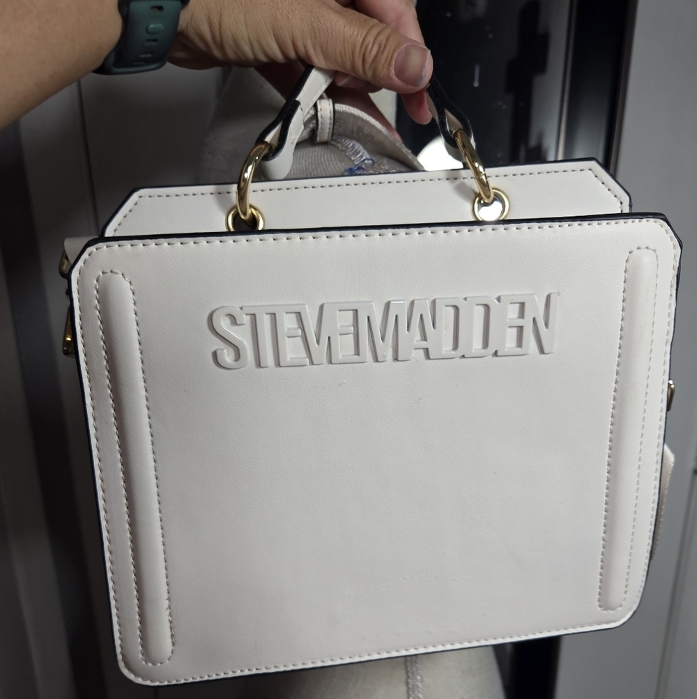Steve Madden Bevelyn Small Satchel bag Eggshell White Color - Picture 2 of 9